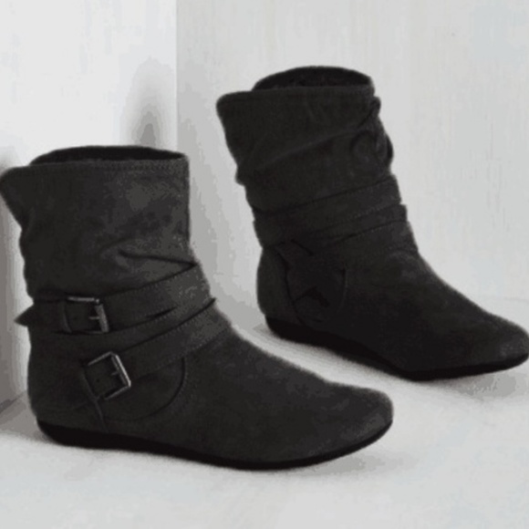 NO BRAND Shoes - BLACK ANKLE BOOT WITH 2 STRAPS SIZE: 39 NEW (103)